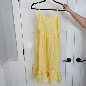 Anthropologie Label of Love Yellow Sundress Eyelet Detail | Size S-M